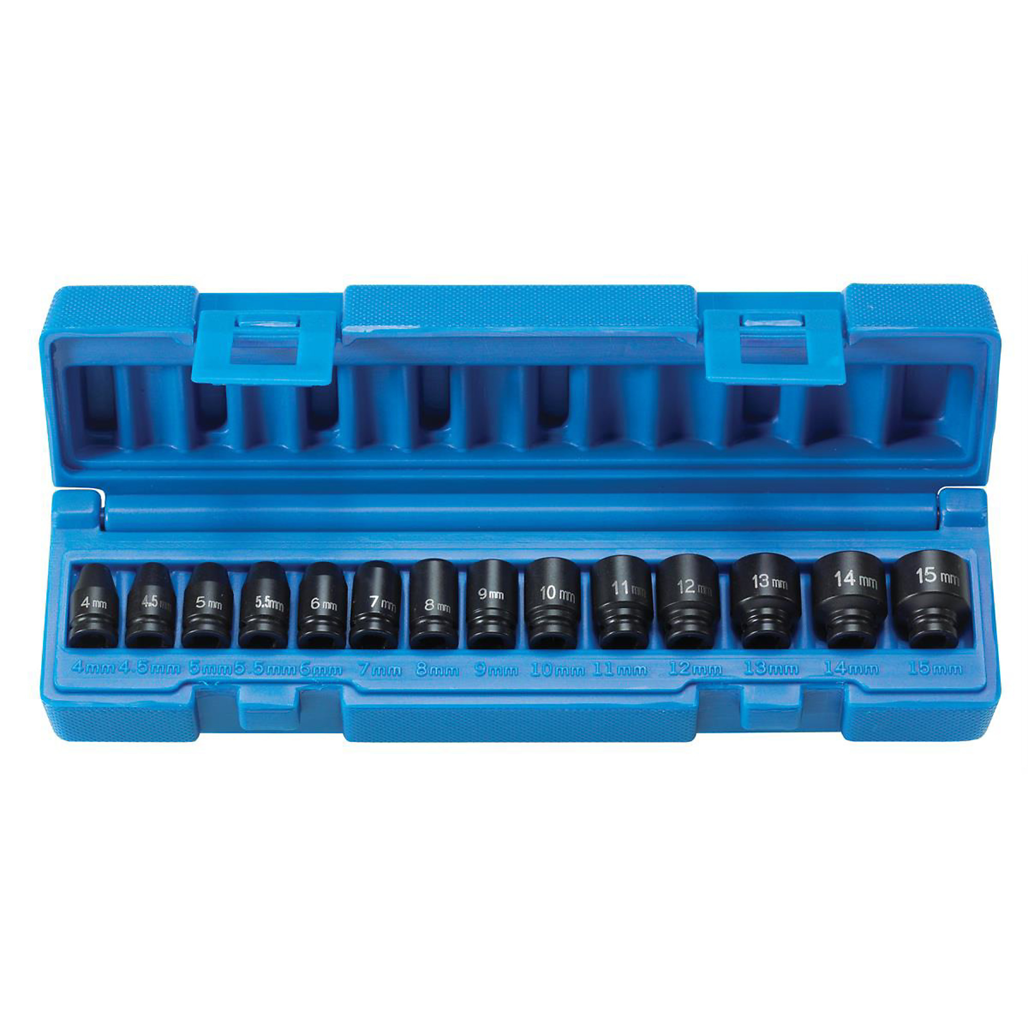 Grey Pneumatic 1/4in. Drive Surface Impact Socket Set — 14-Piece, Chrome-Molybdenum Steel, Model# GRE9714M